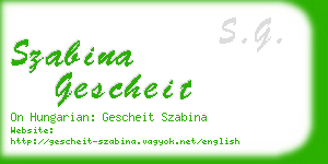 szabina gescheit business card